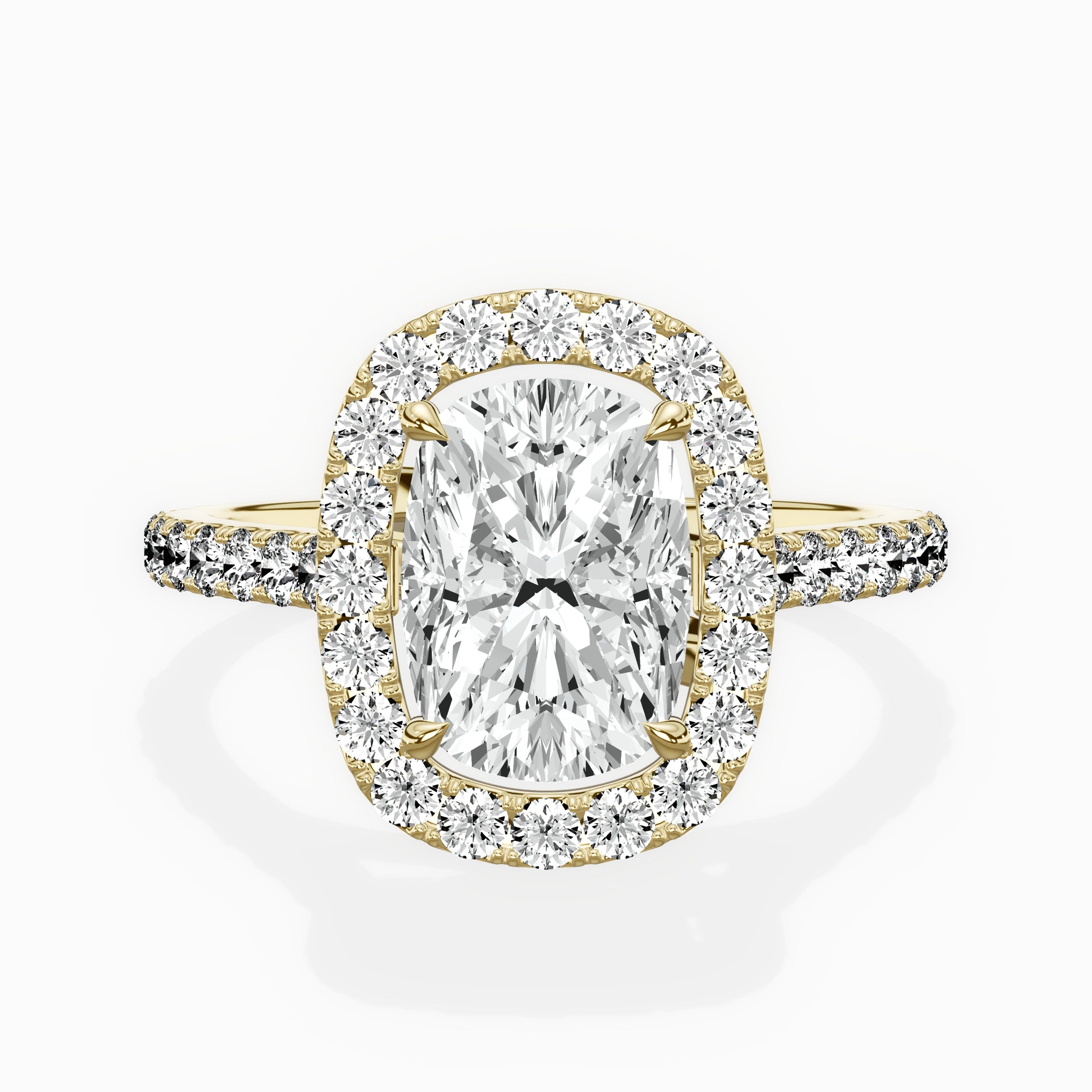 Classic Halo Cathedral Engagement Ring