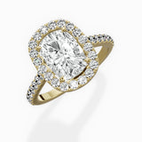 Classic Halo Cathedral Engagement Ring
