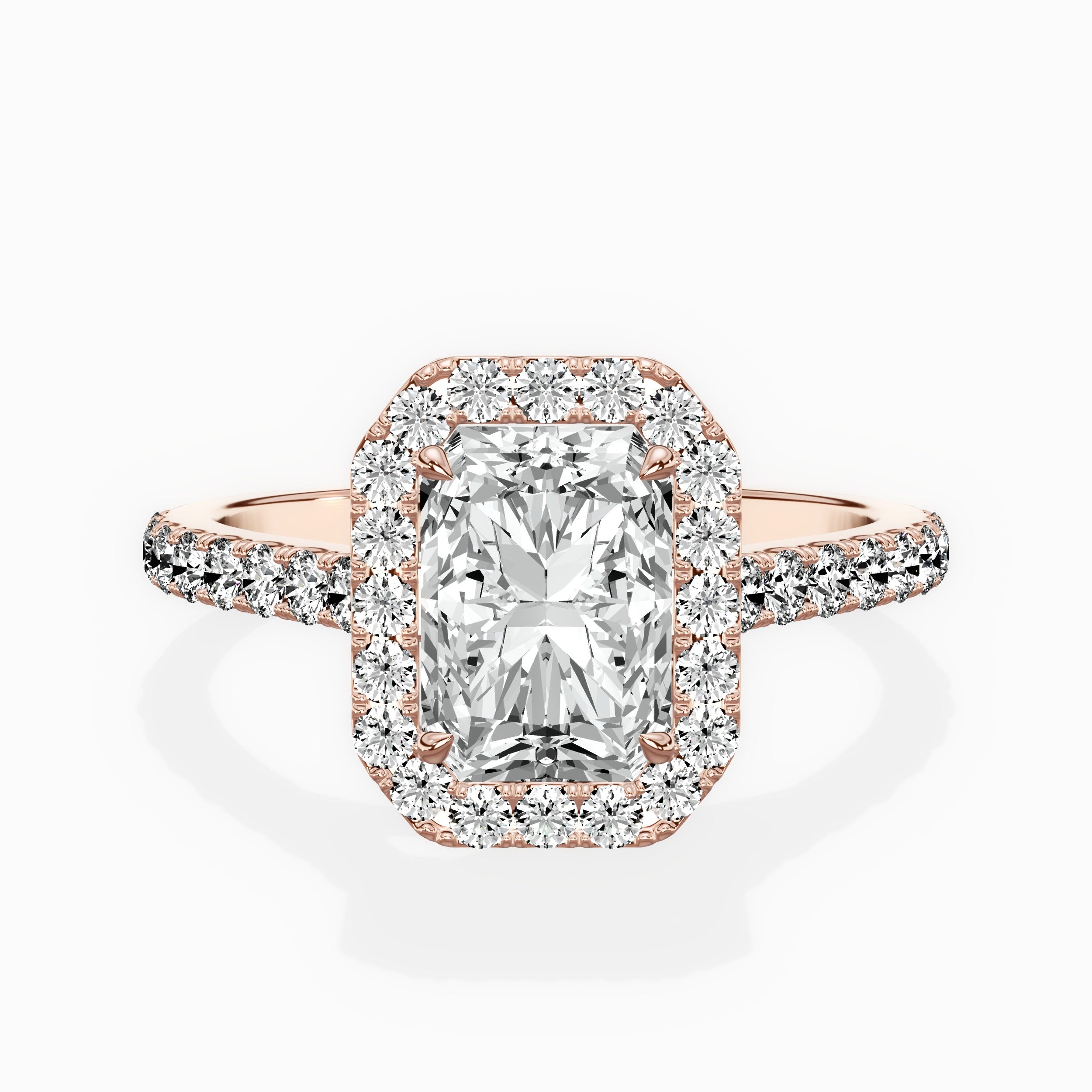 Classic Halo Cathedral Engagement Ring