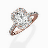 Classic Halo Cathedral Engagement Ring