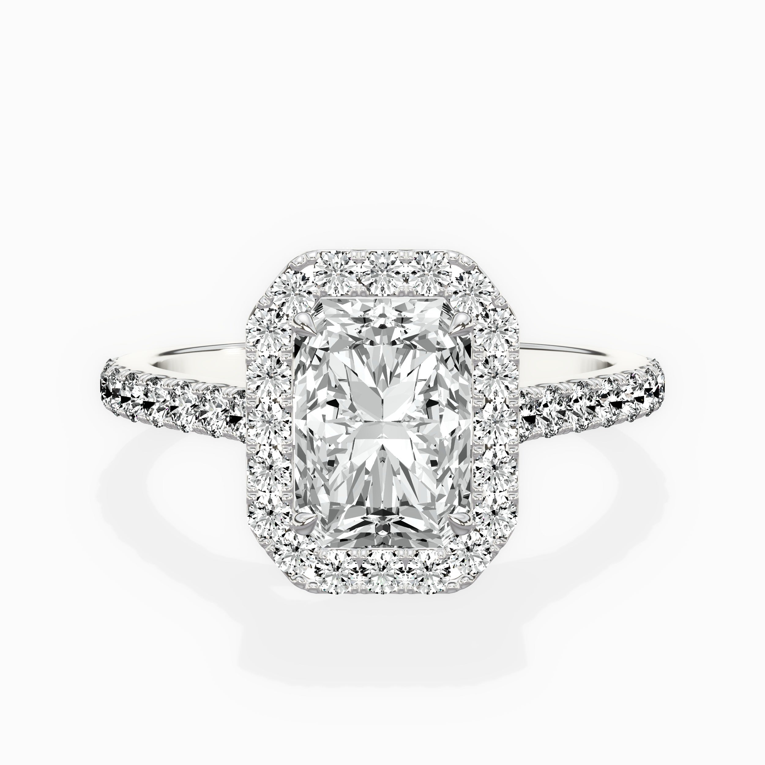 Classic Halo Cathedral Engagement Ring