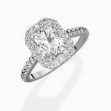 Classic Halo Cathedral Engagement Ring