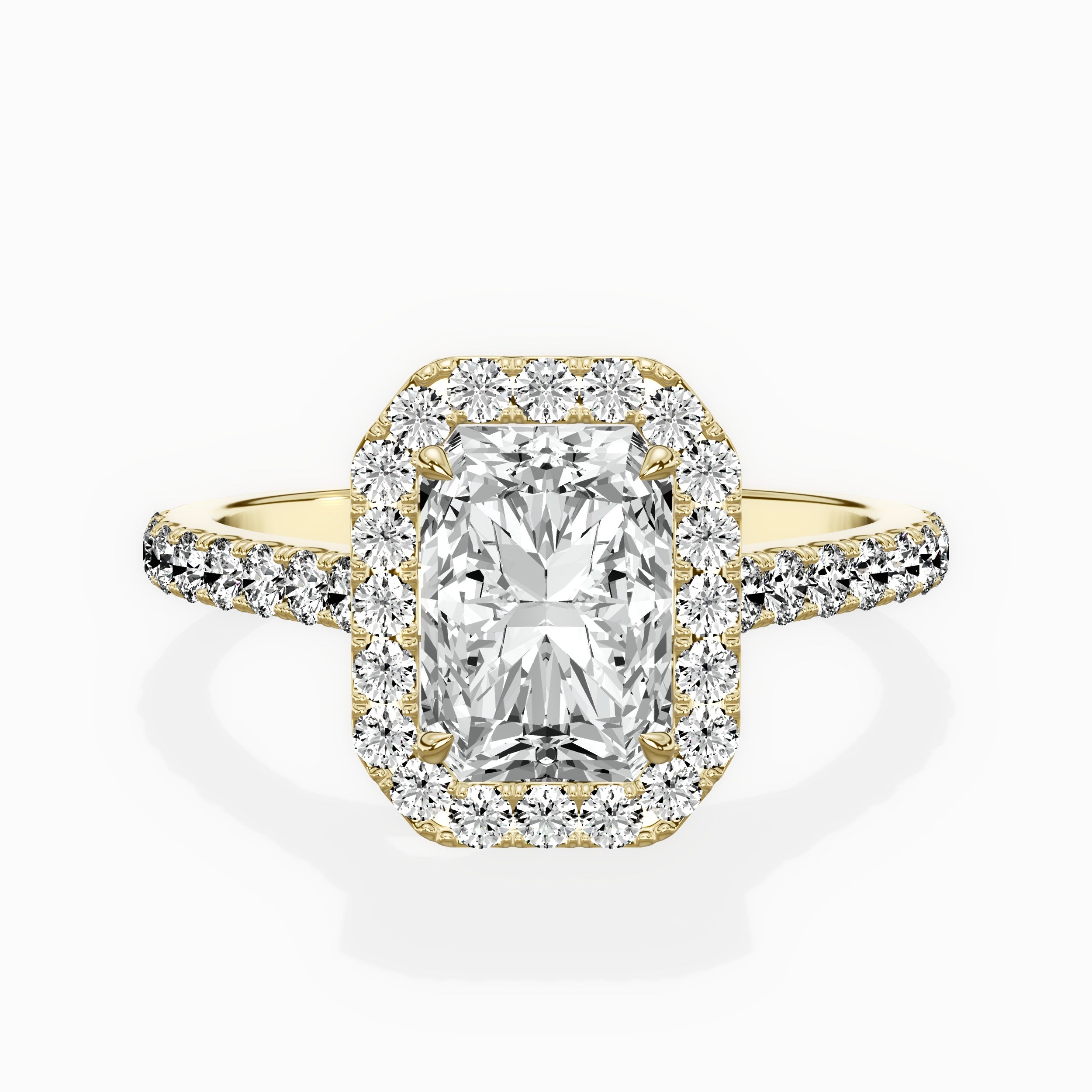 Classic Halo Cathedral Engagement Ring