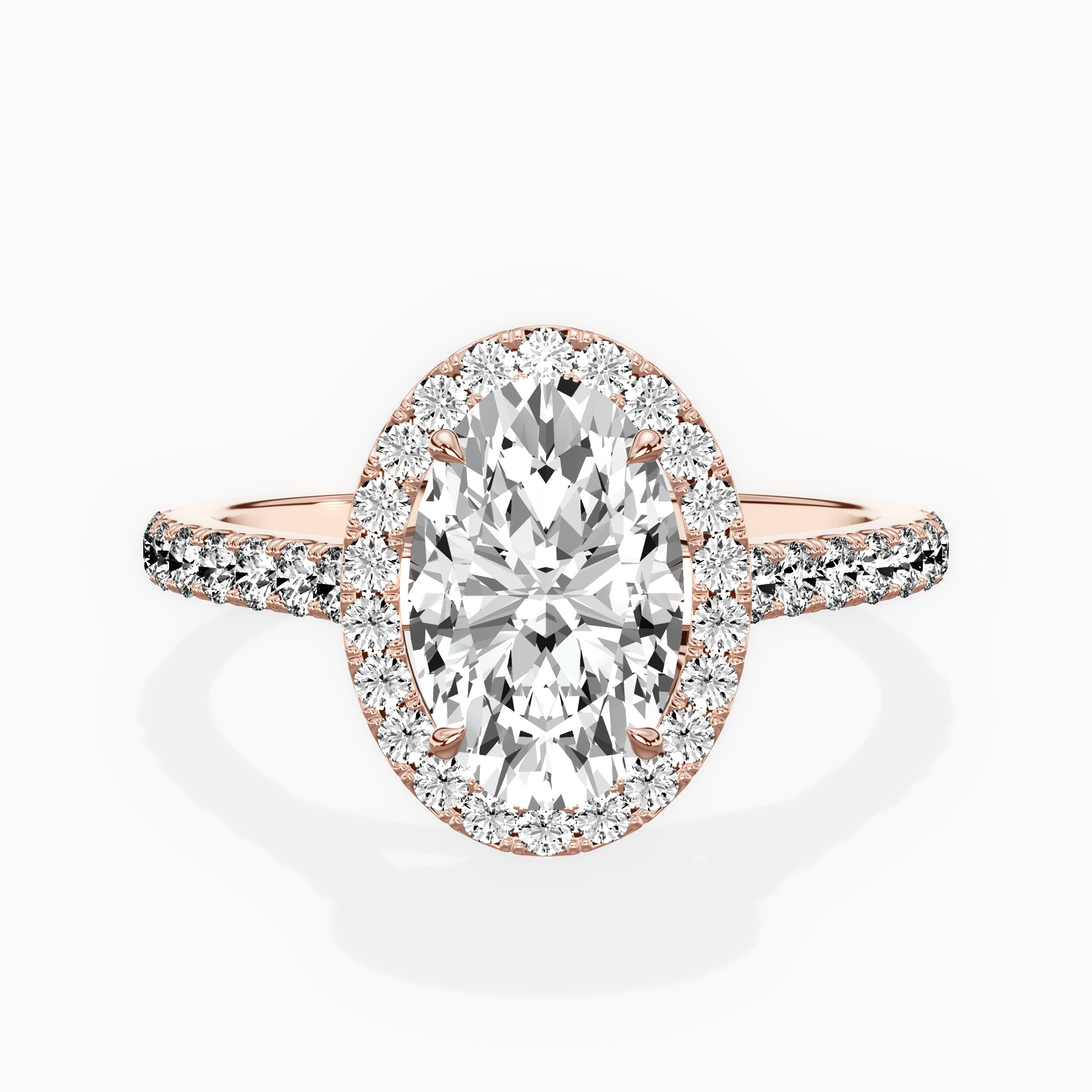 Classic Halo Cathedral Engagement Ring