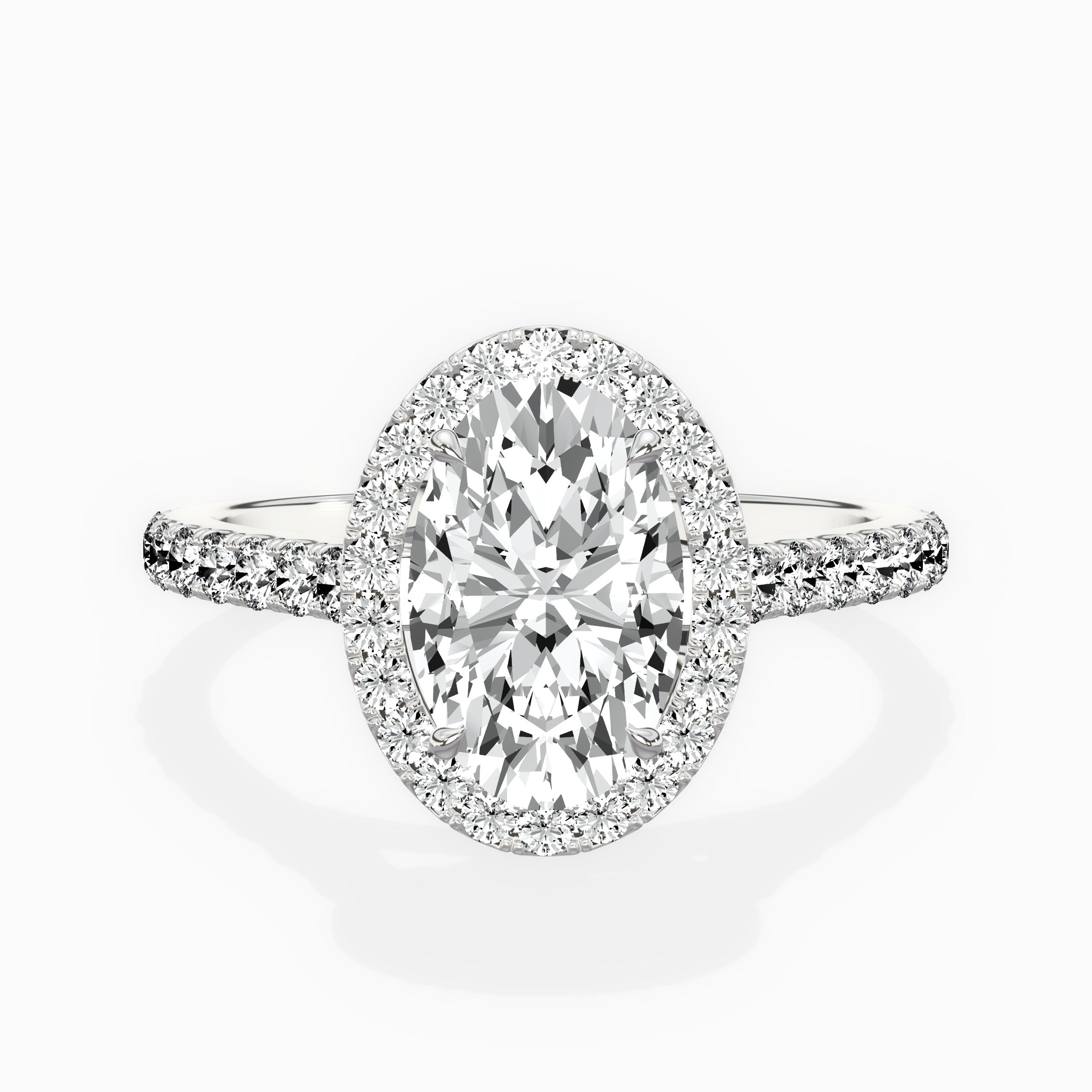 Classic Halo Cathedral Engagement Ring