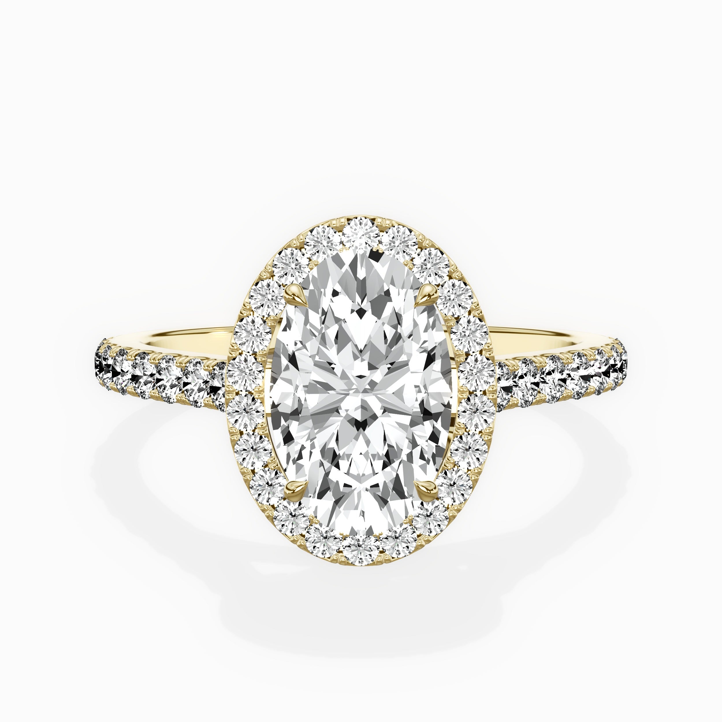 Classic Halo Cathedral Engagement Ring