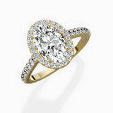 Classic Halo Cathedral Engagement Ring