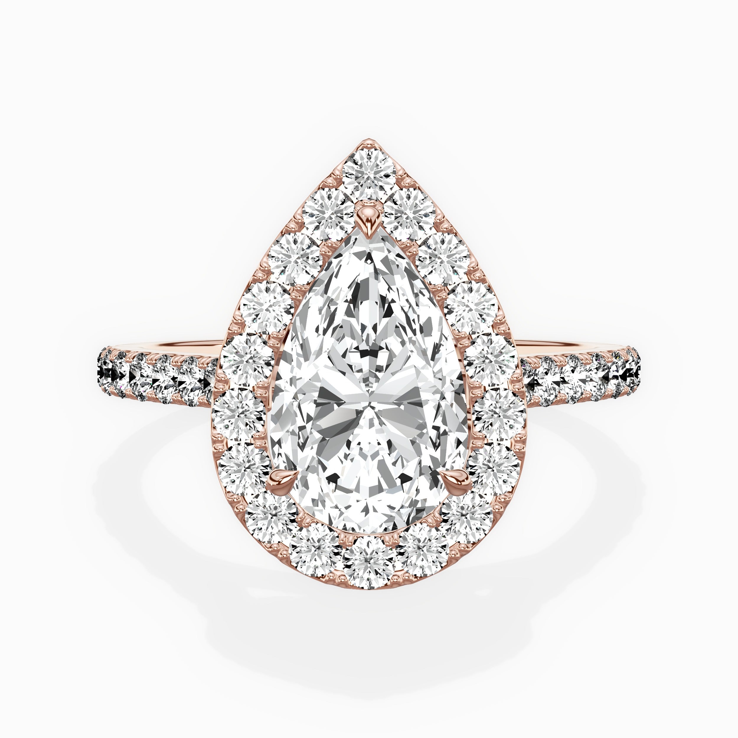 Classic Halo Cathedral Engagement Ring