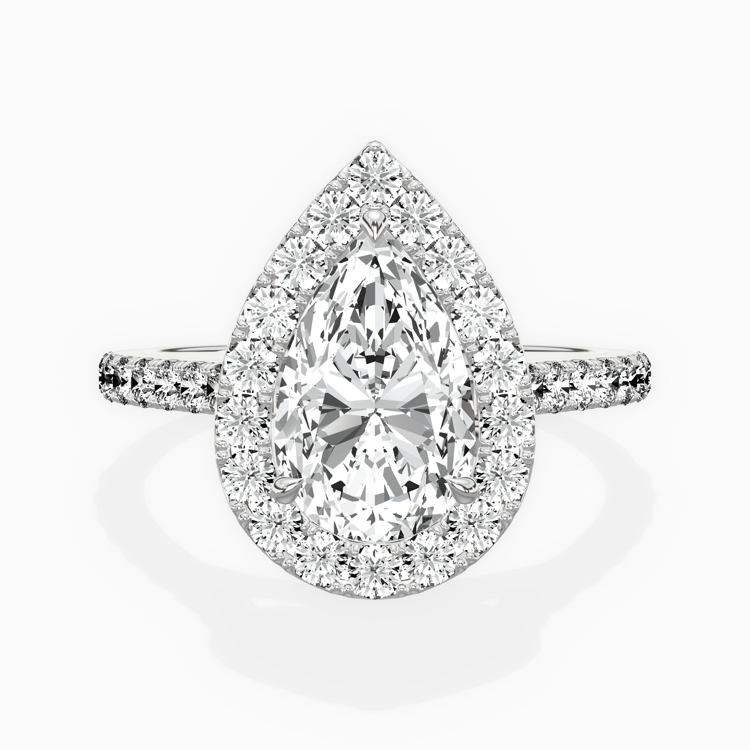 Classic Halo Cathedral Engagement Ring