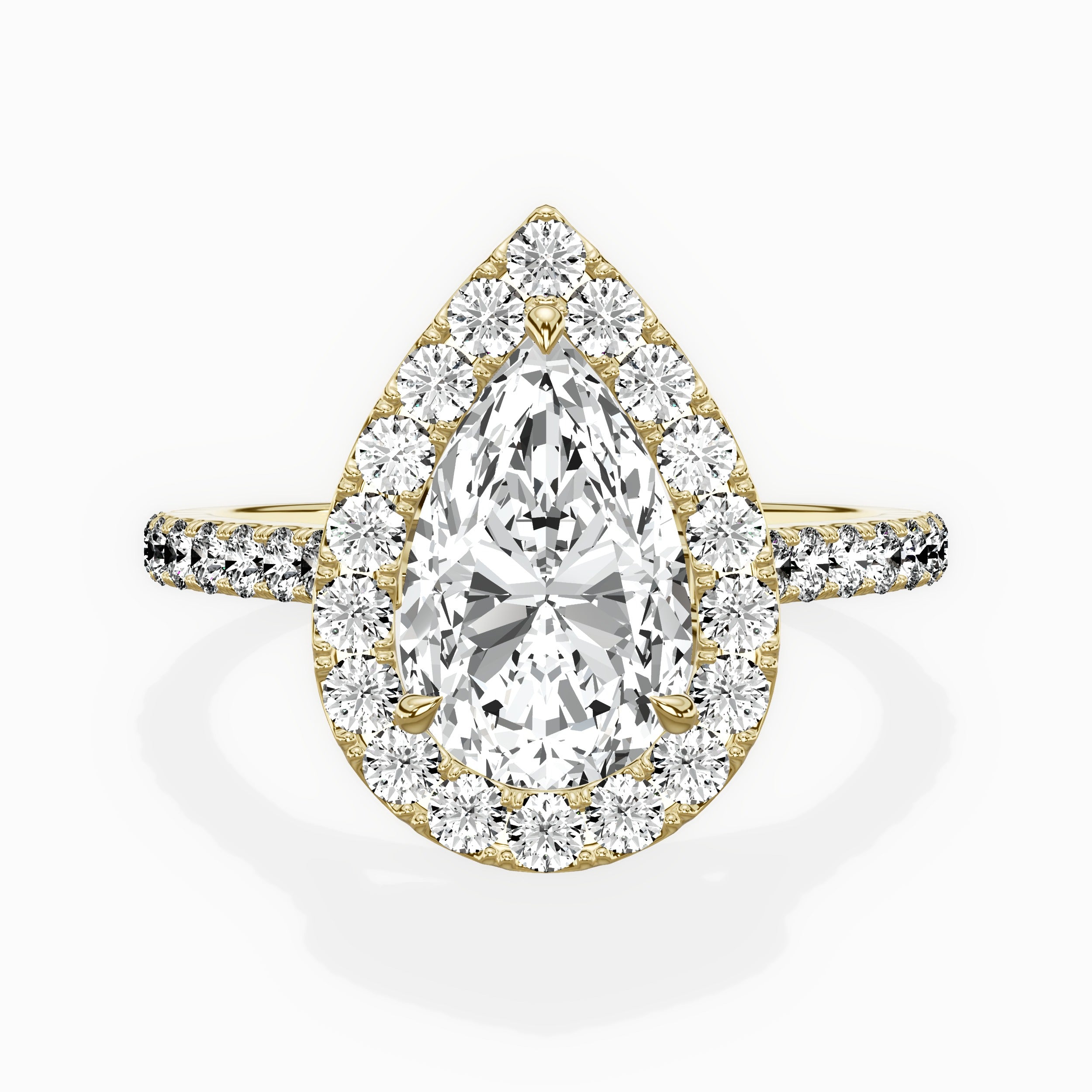Classic Halo Cathedral Engagement Ring