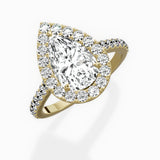 Classic Halo Cathedral Engagement Ring
