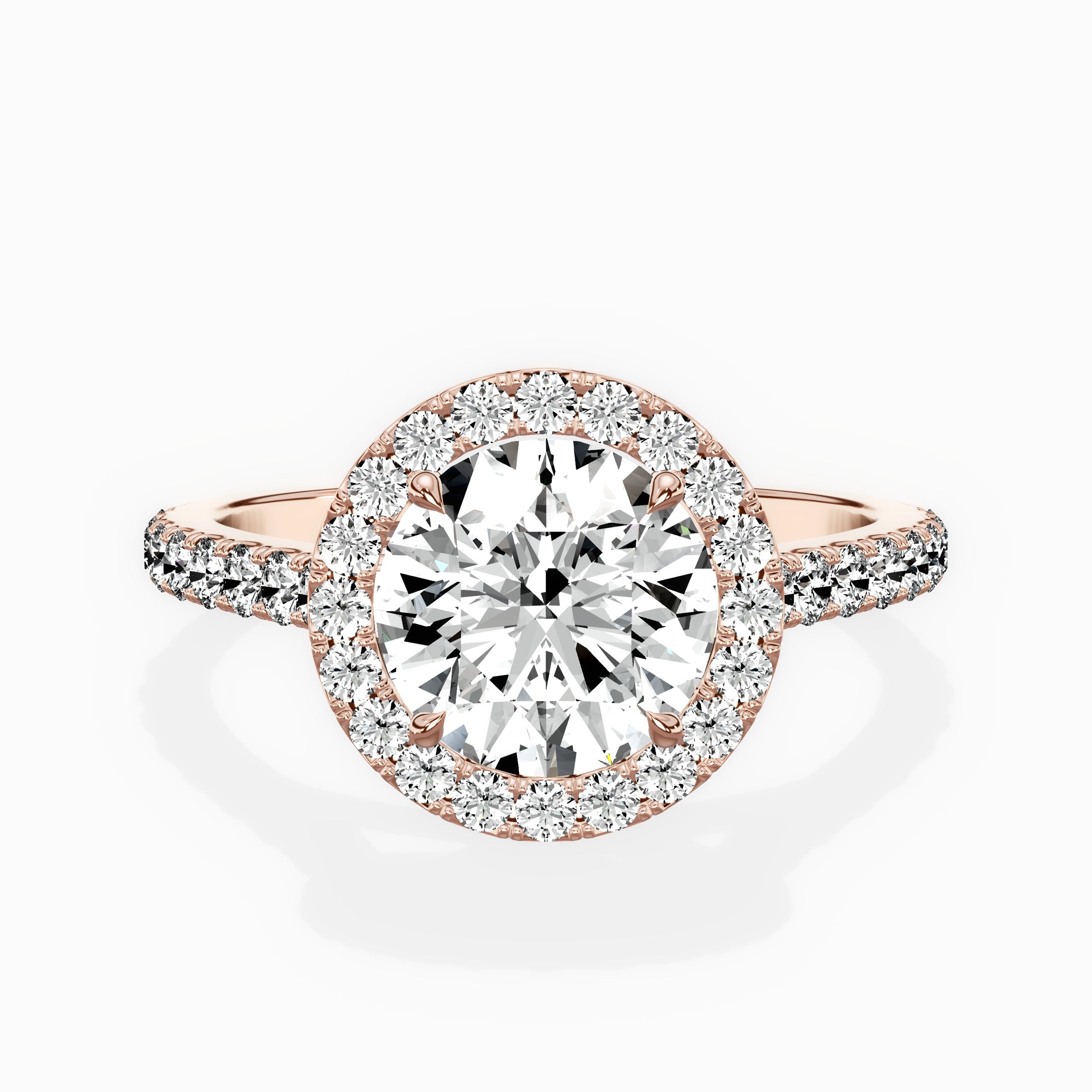 Classic Halo Cathedral Engagement Ring