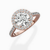 Classic Halo Cathedral Engagement Ring