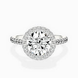 Classic Halo Cathedral Engagement Ring