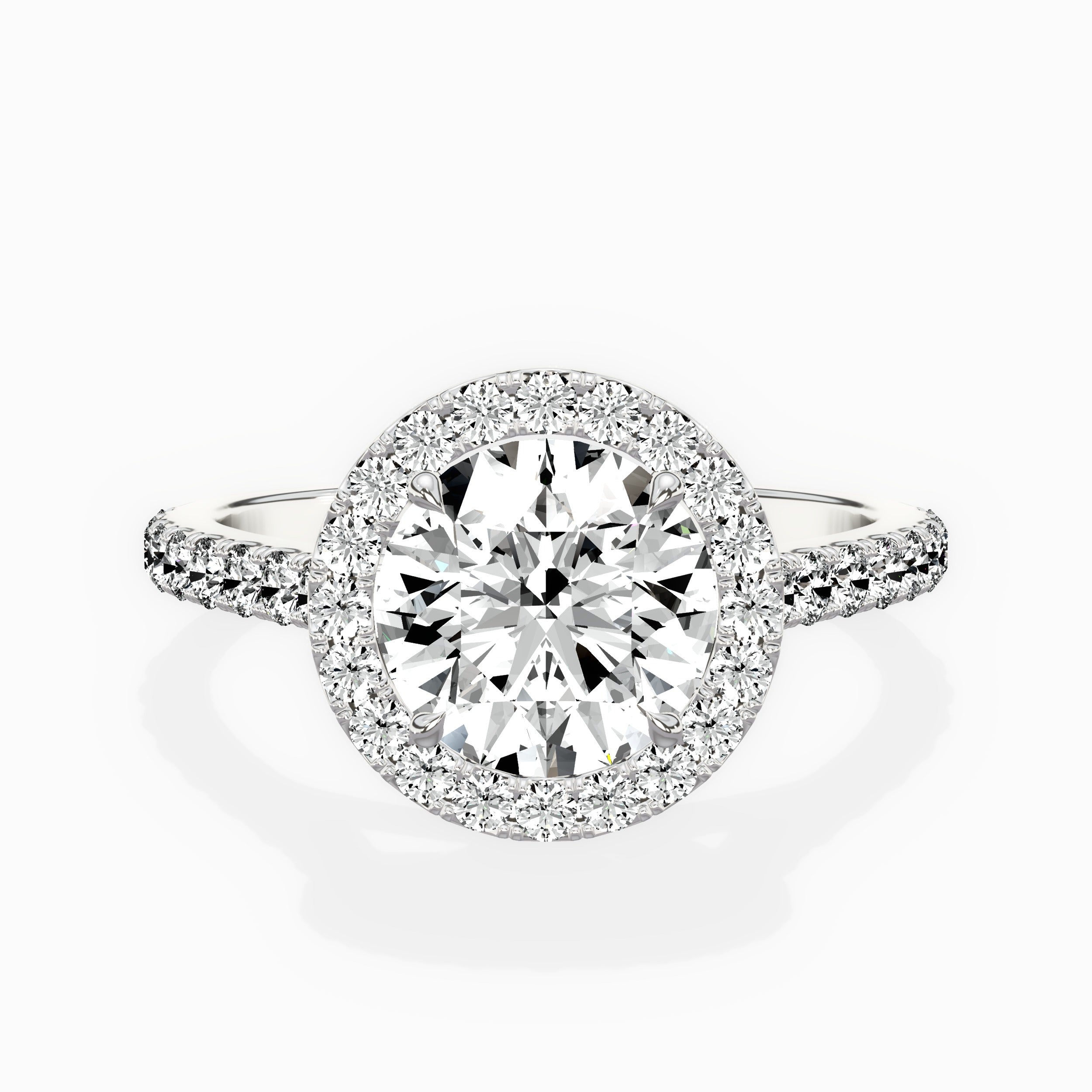 Classic Halo Cathedral Engagement Ring