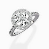 Classic Halo Cathedral Engagement Ring