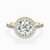 Classic Halo Cathedral Engagement Ring