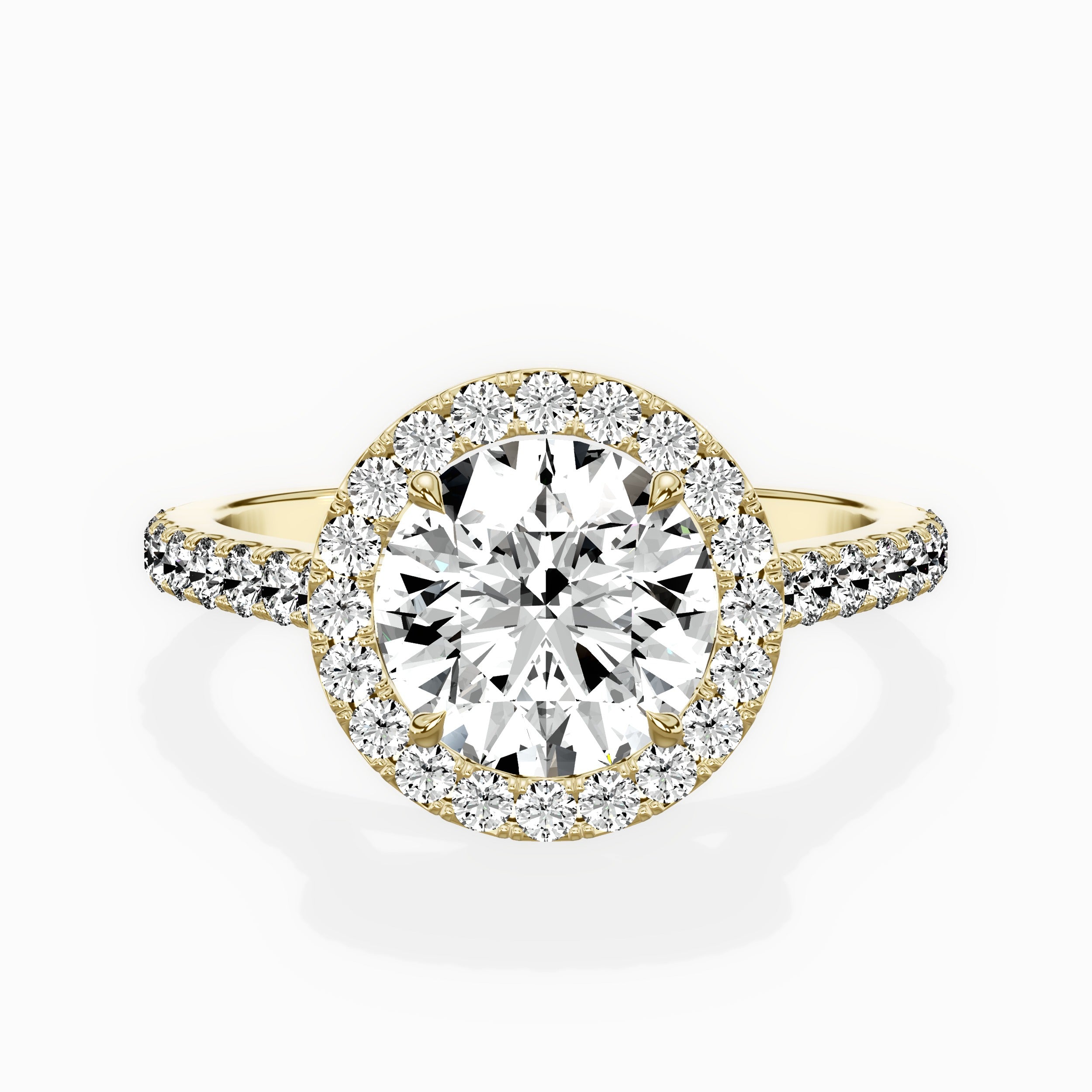 Classic Halo Cathedral Engagement Ring