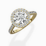 Classic Halo Cathedral Engagement Ring