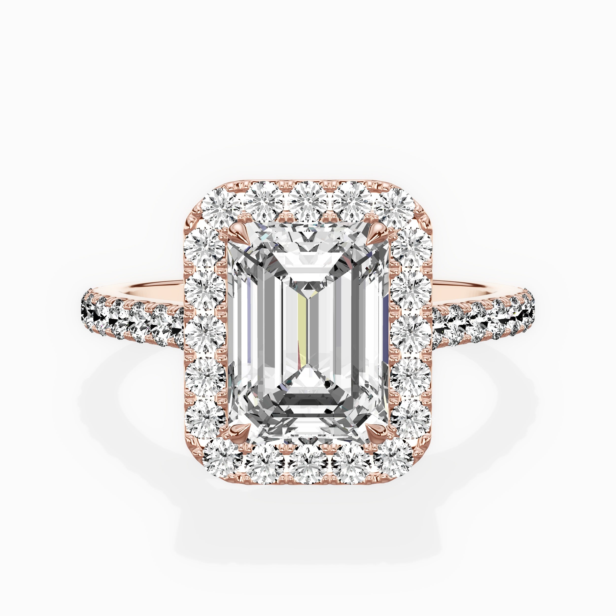 Classic Halo Cathedral Engagement Ring