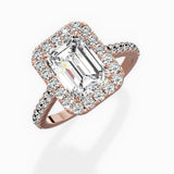 Classic Halo Cathedral Engagement Ring