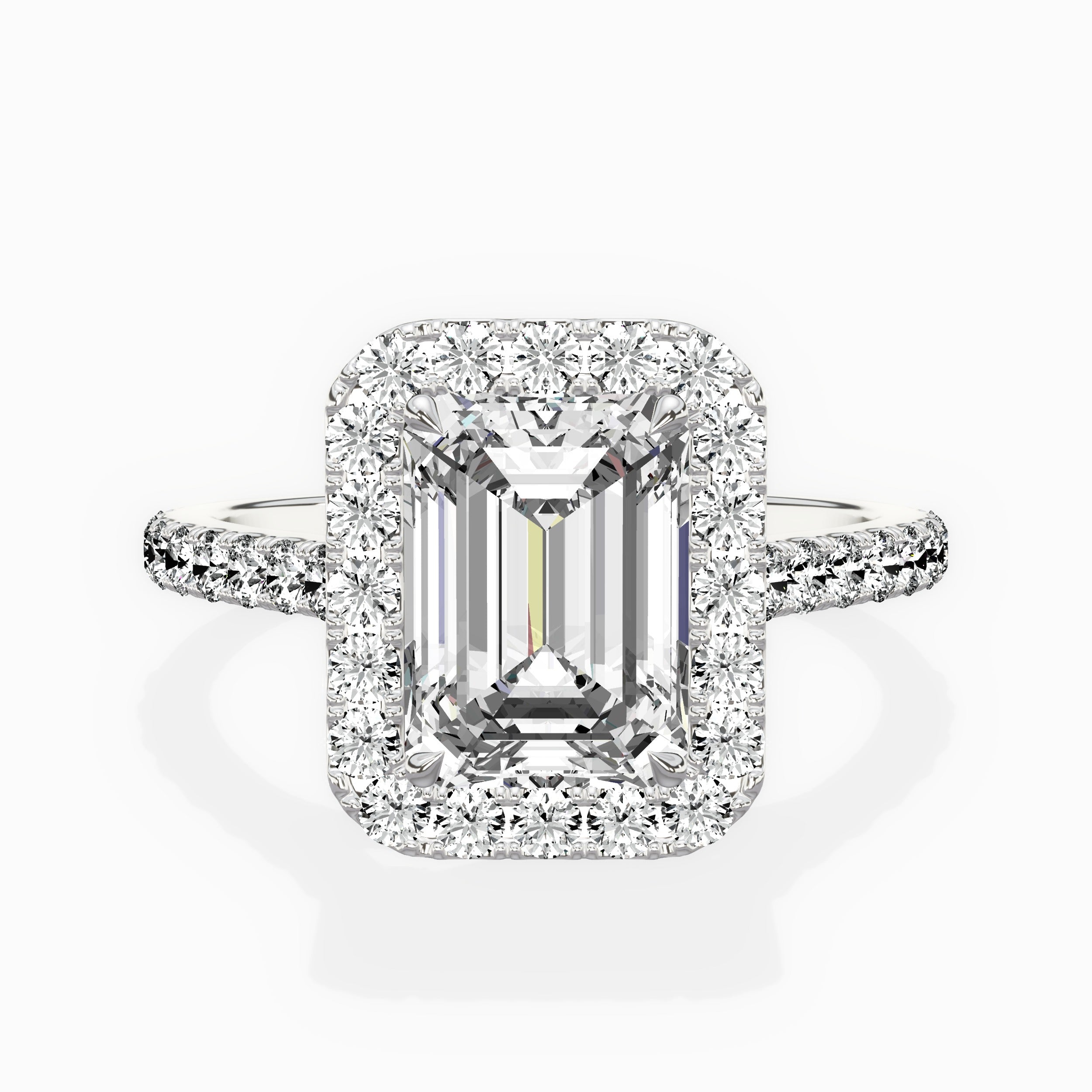 Classic Halo Cathedral Engagement Ring
