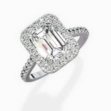 Classic Halo Cathedral Engagement Ring