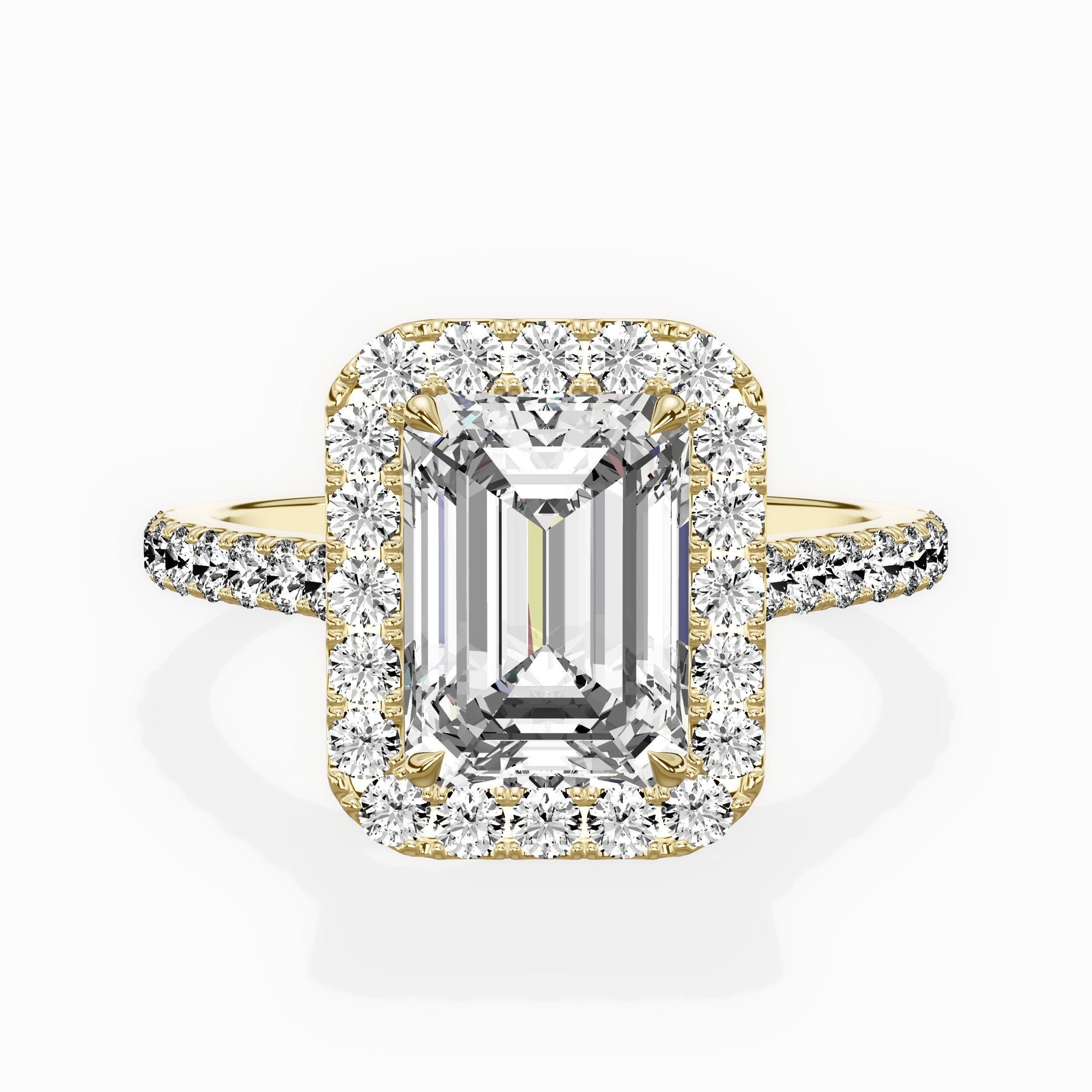 Classic Halo Cathedral Engagement Ring