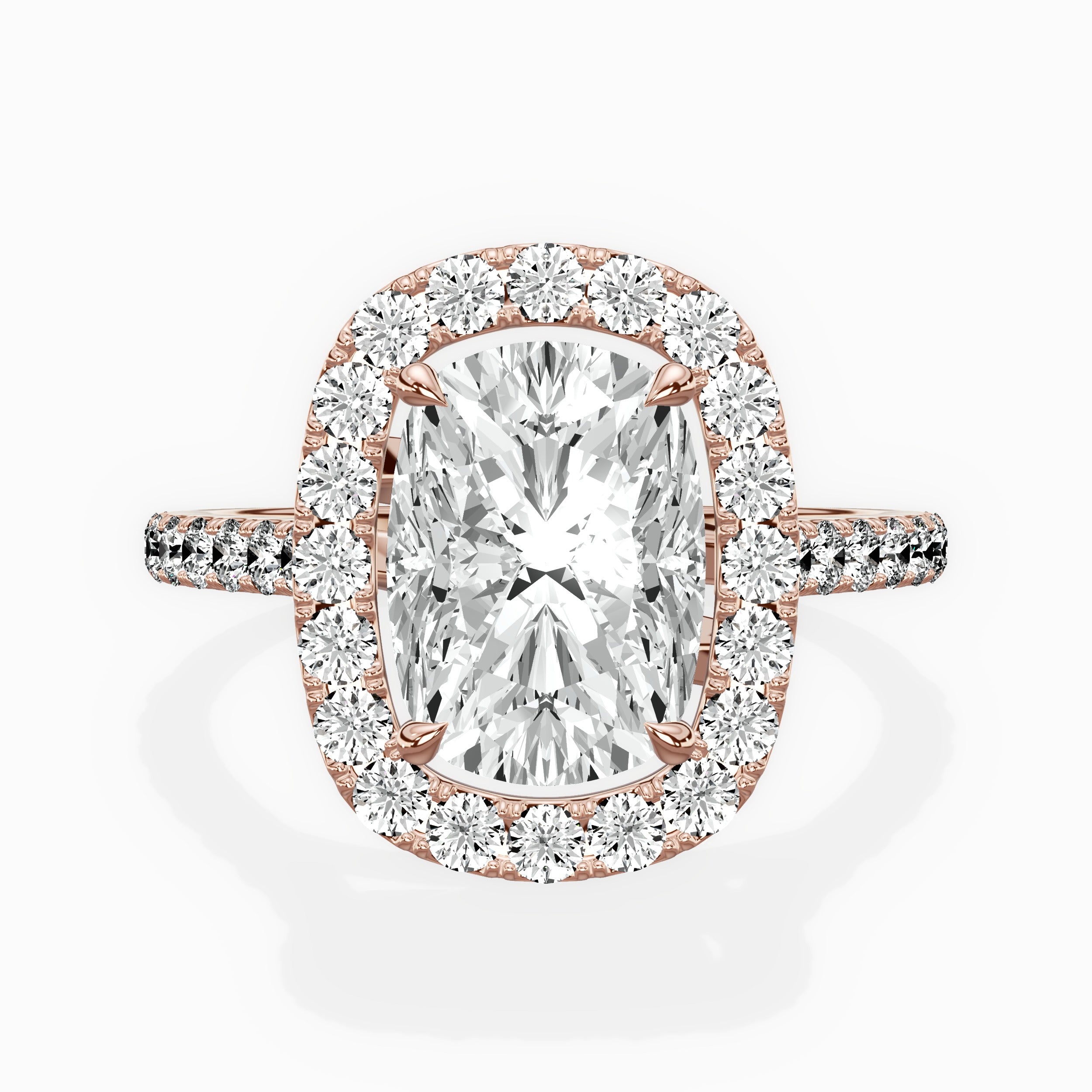 Classic Halo Cathedral Engagement Ring
