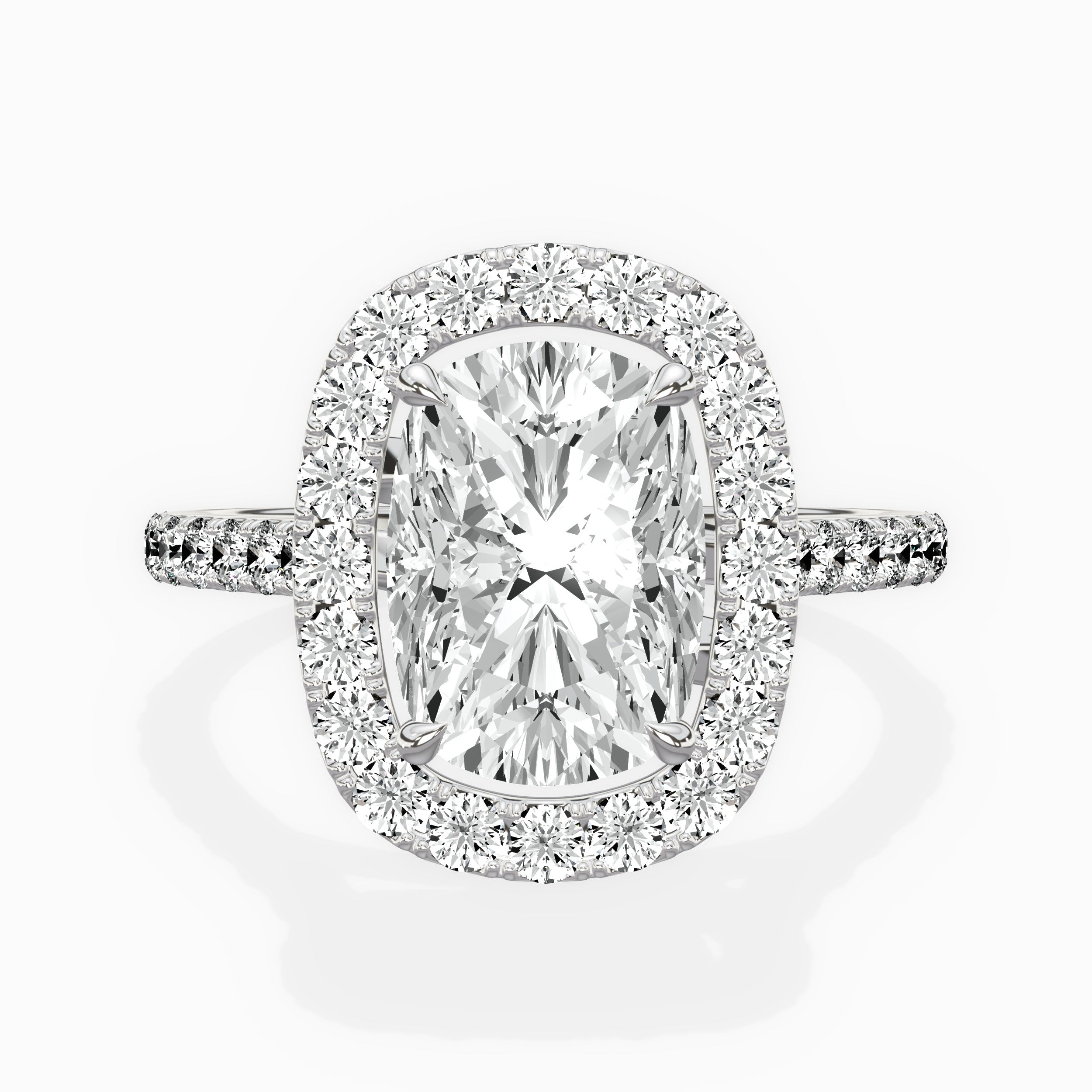 Classic Halo Cathedral Engagement Ring