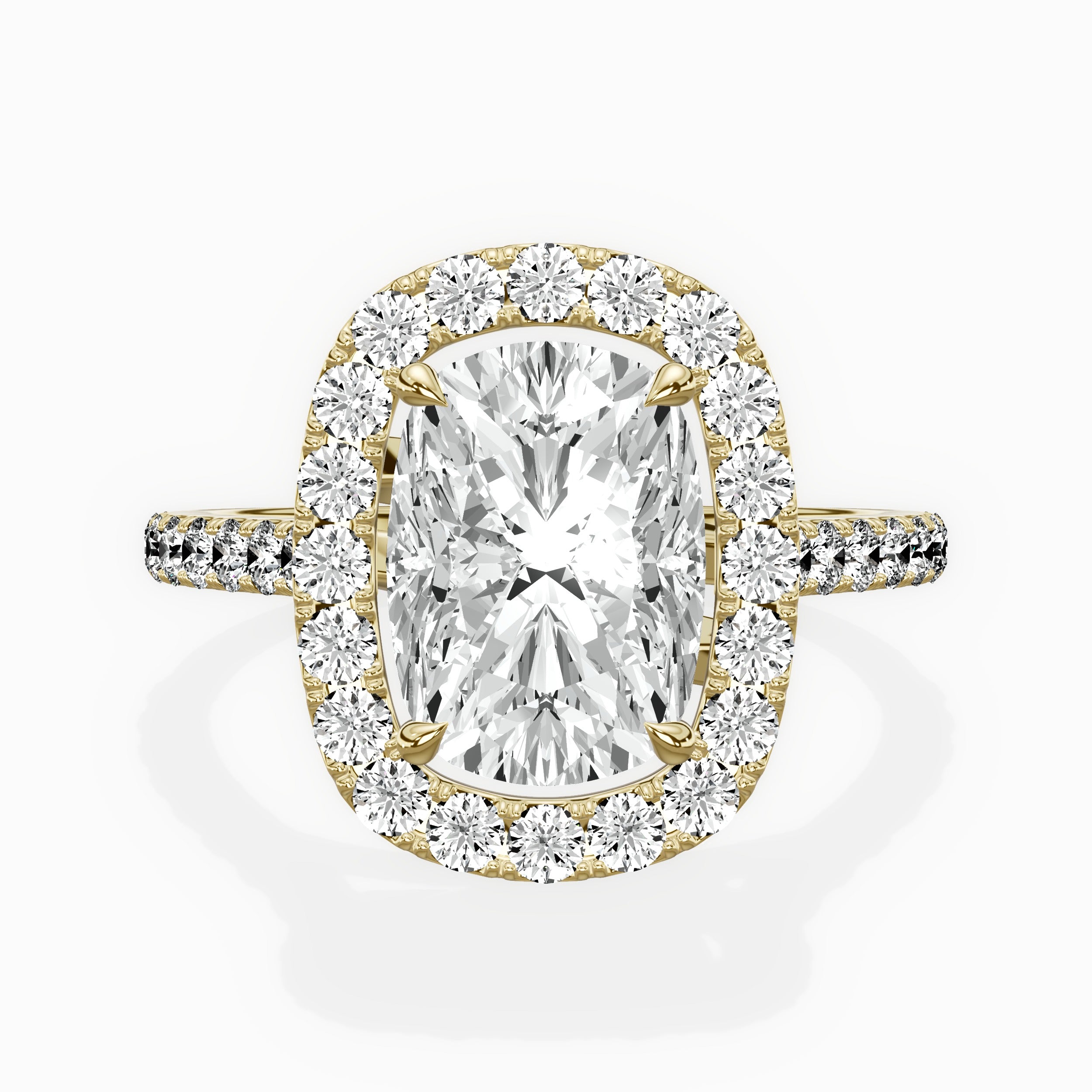 Classic Halo Cathedral Engagement Ring