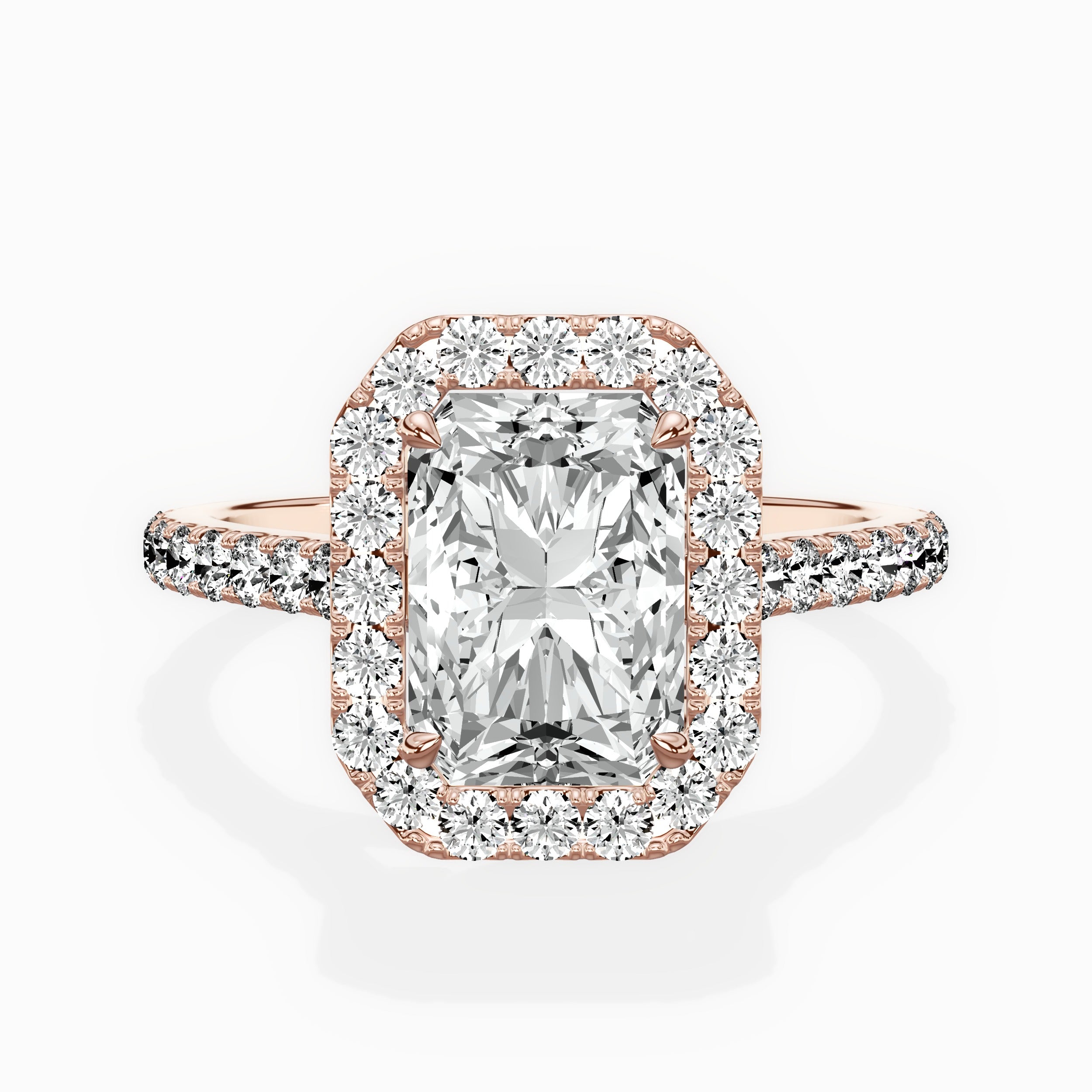 Classic Halo Cathedral Engagement Ring
