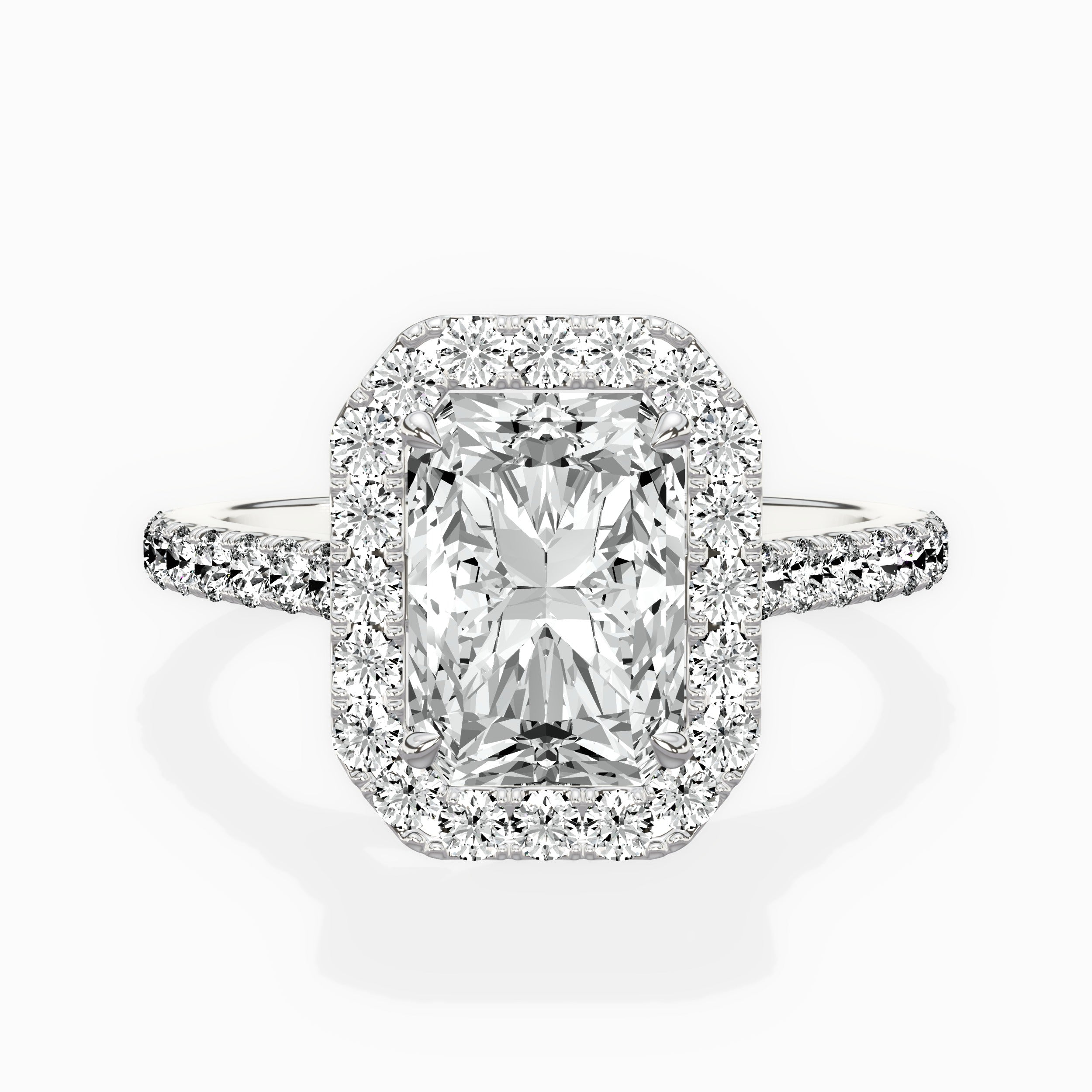 Classic Halo Cathedral Engagement Ring