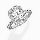Classic Halo Cathedral Engagement Ring