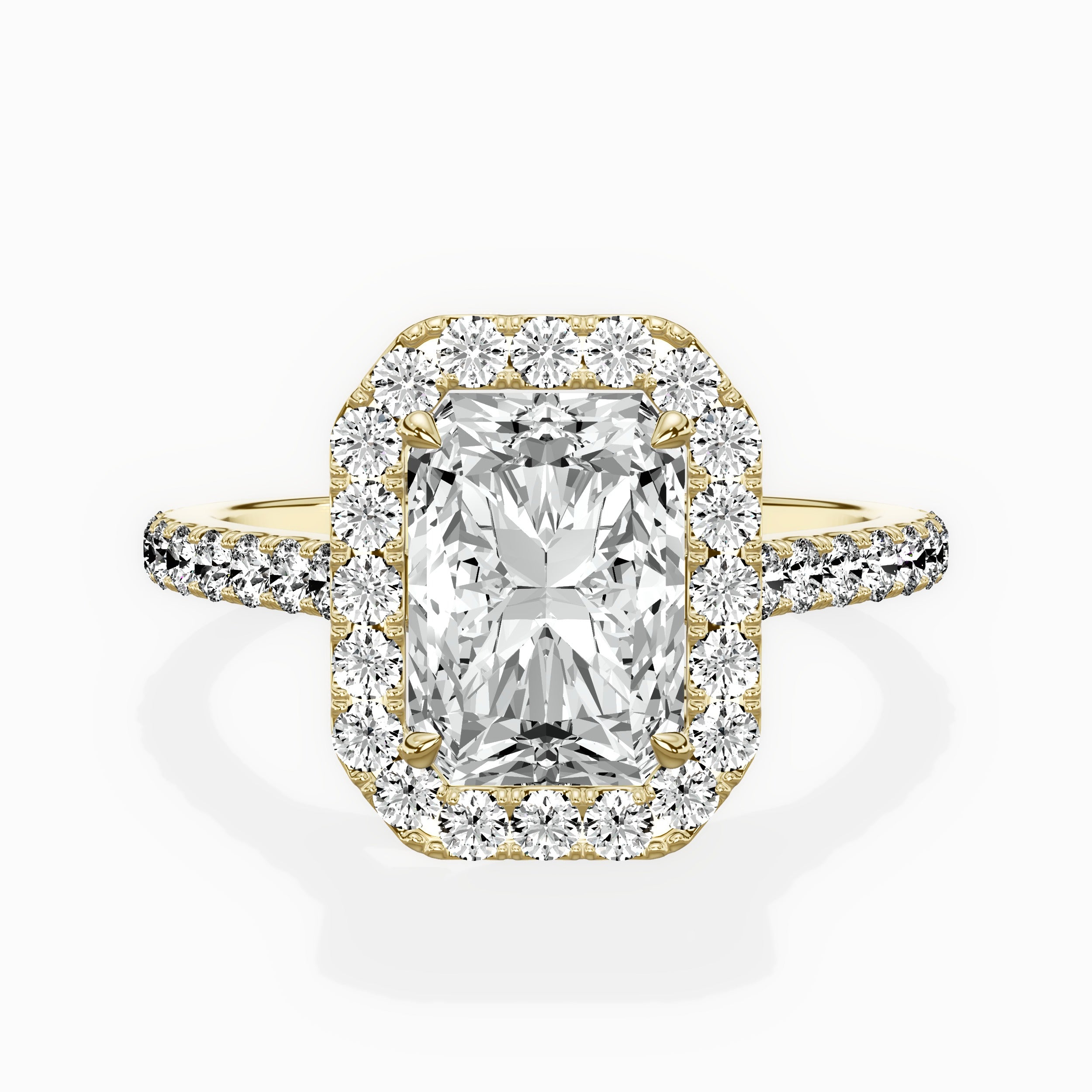 Classic Halo Cathedral Engagement Ring