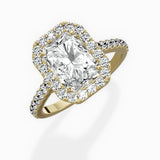 Classic Halo Cathedral Engagement Ring