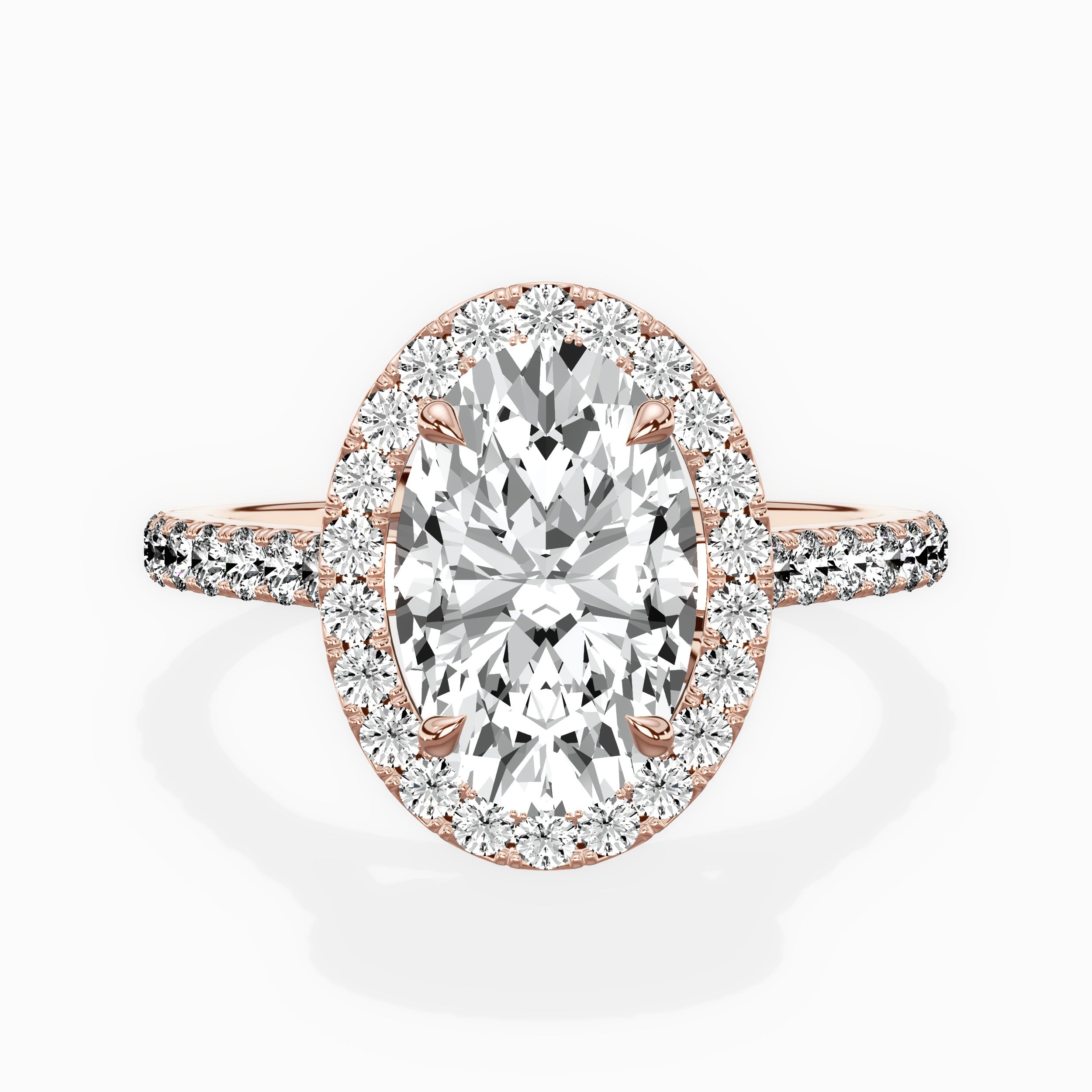 Classic Halo Cathedral Engagement Ring