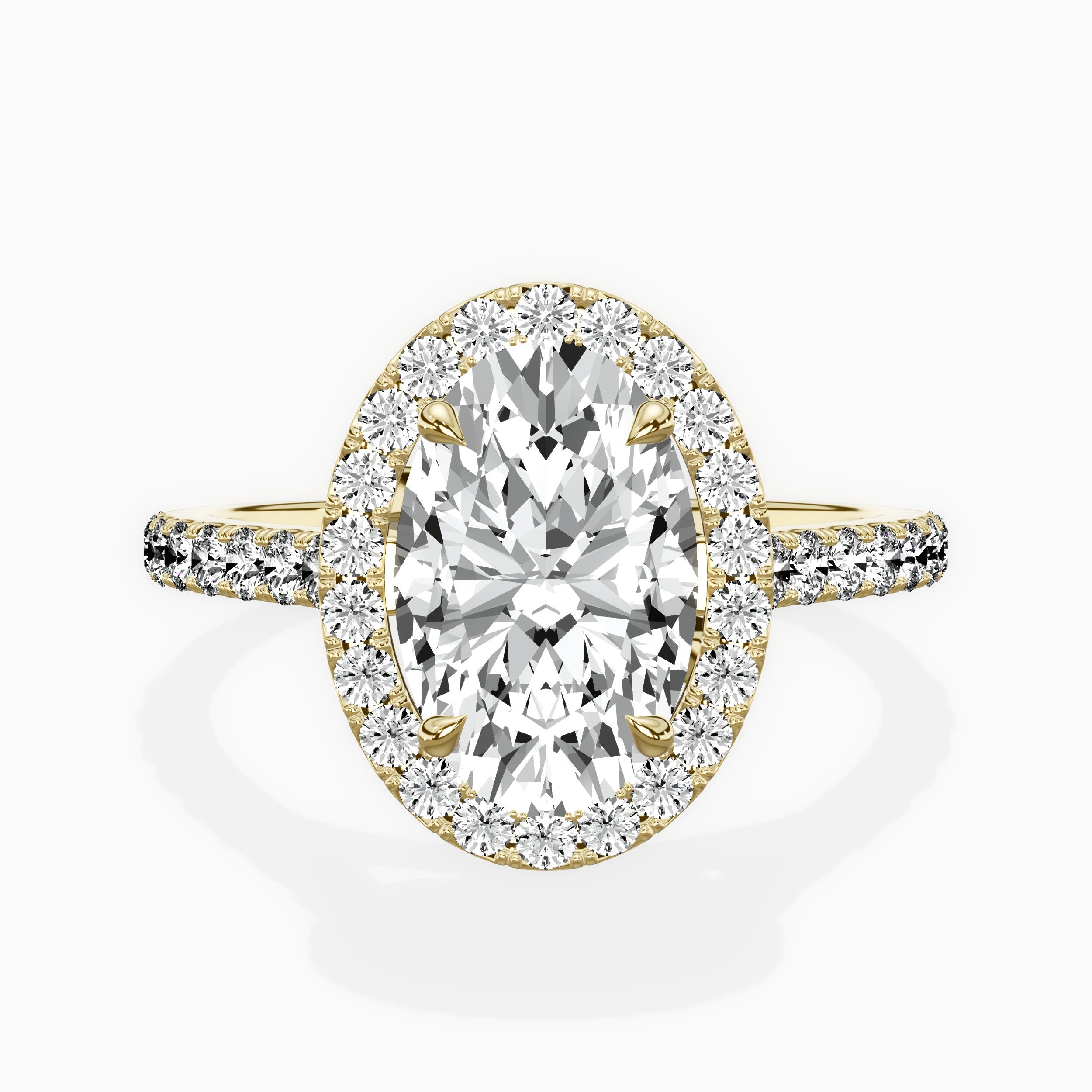 Classic Halo Cathedral Engagement Ring