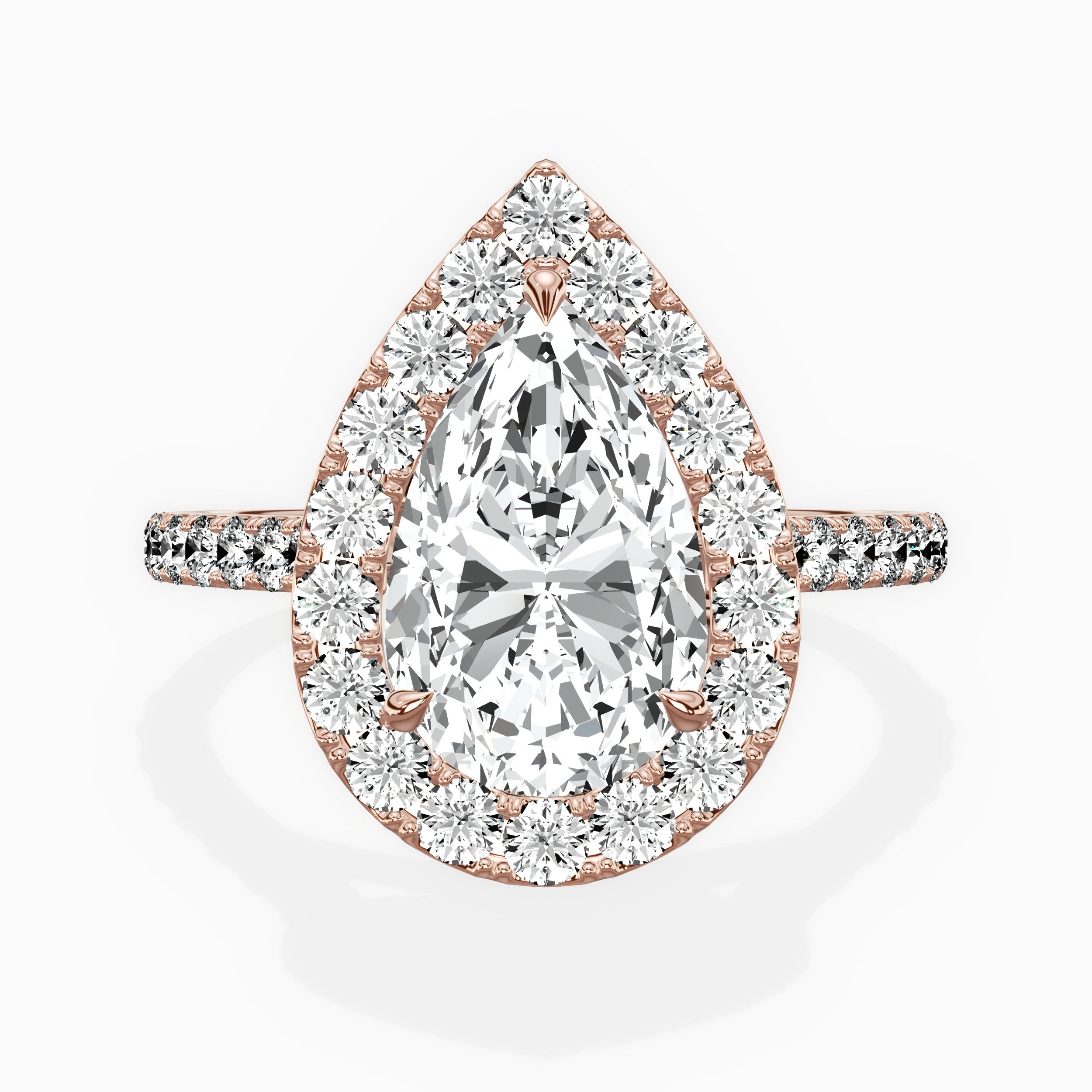 Classic Halo Cathedral Engagement Ring