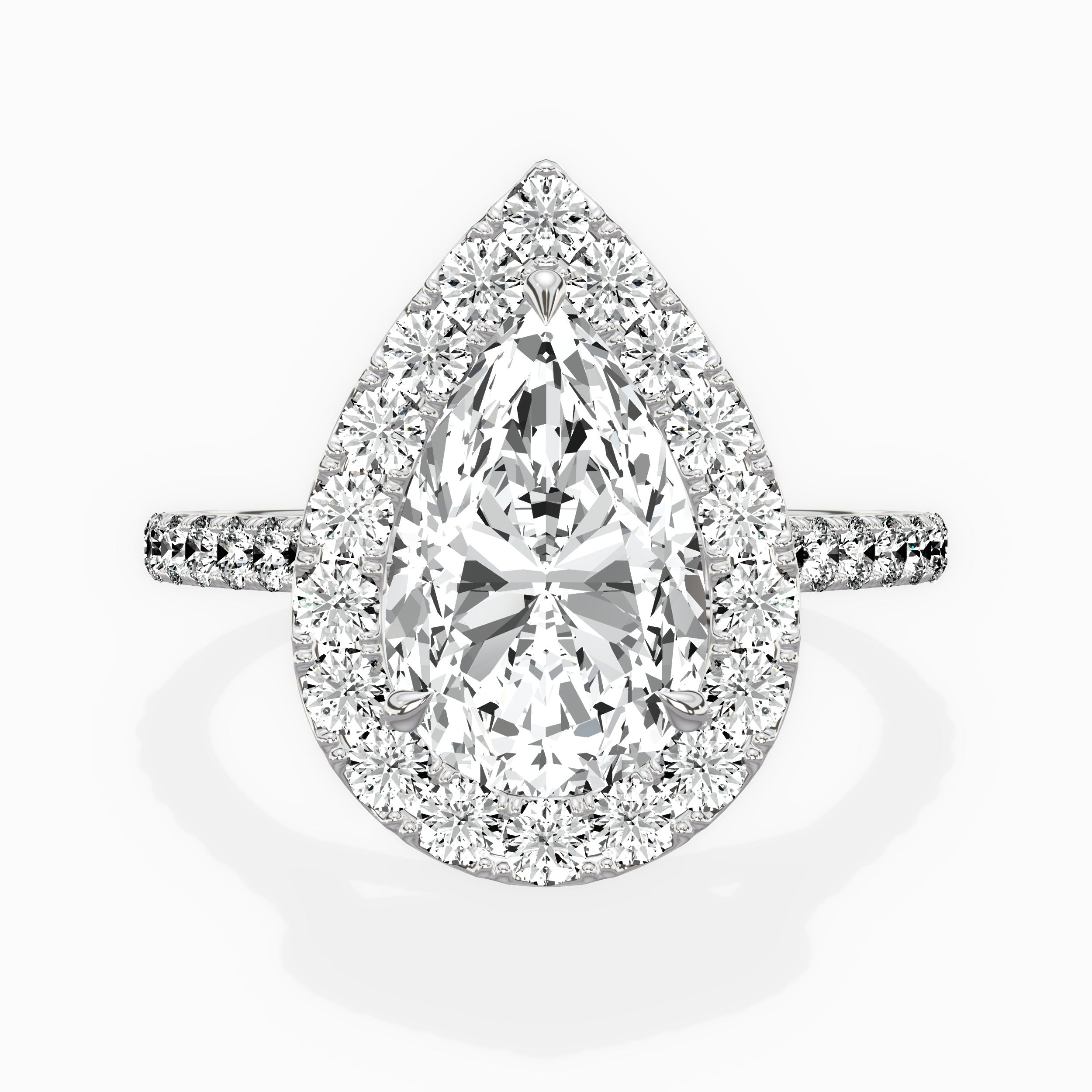 Classic Halo Cathedral Engagement Ring