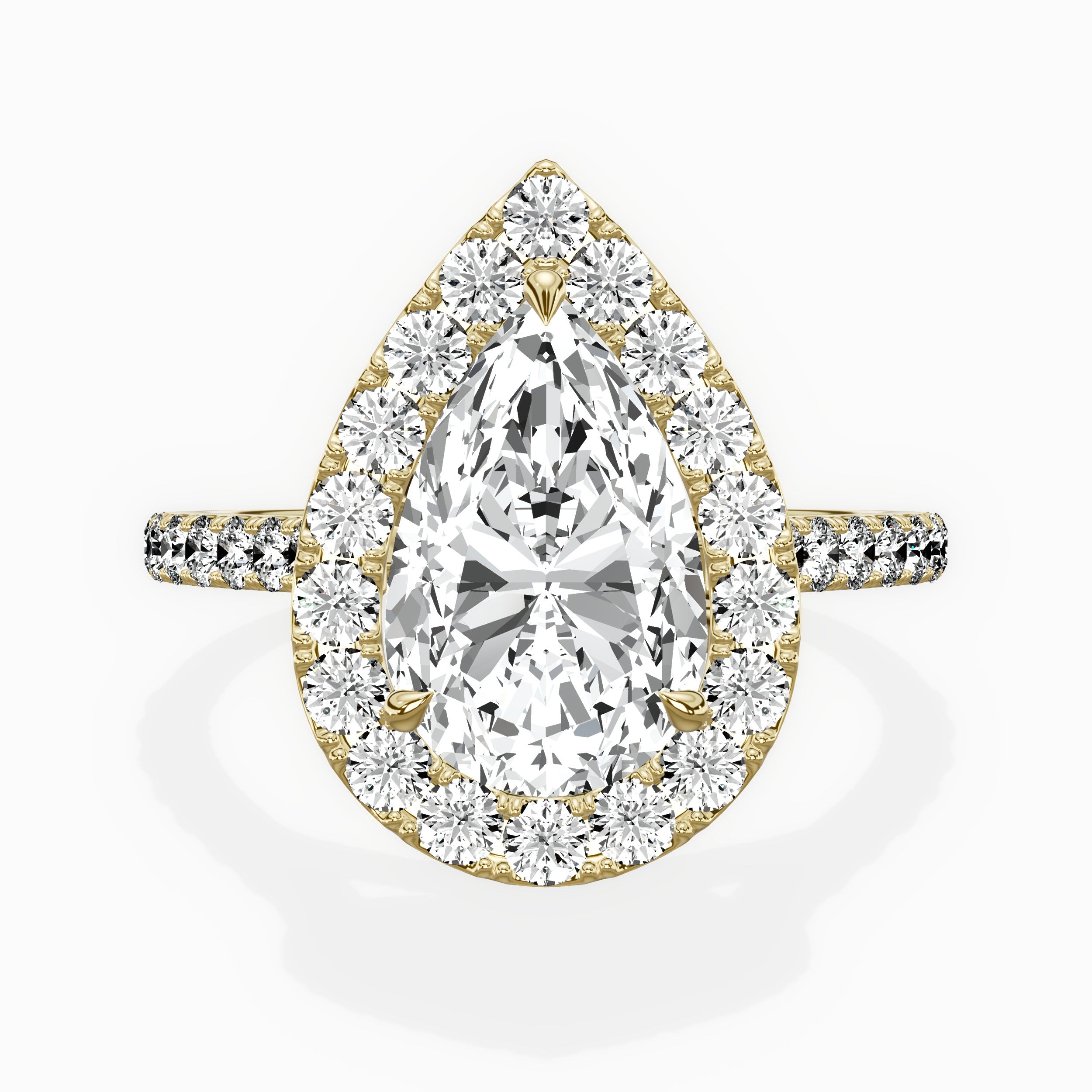 Classic Halo Cathedral Engagement Ring