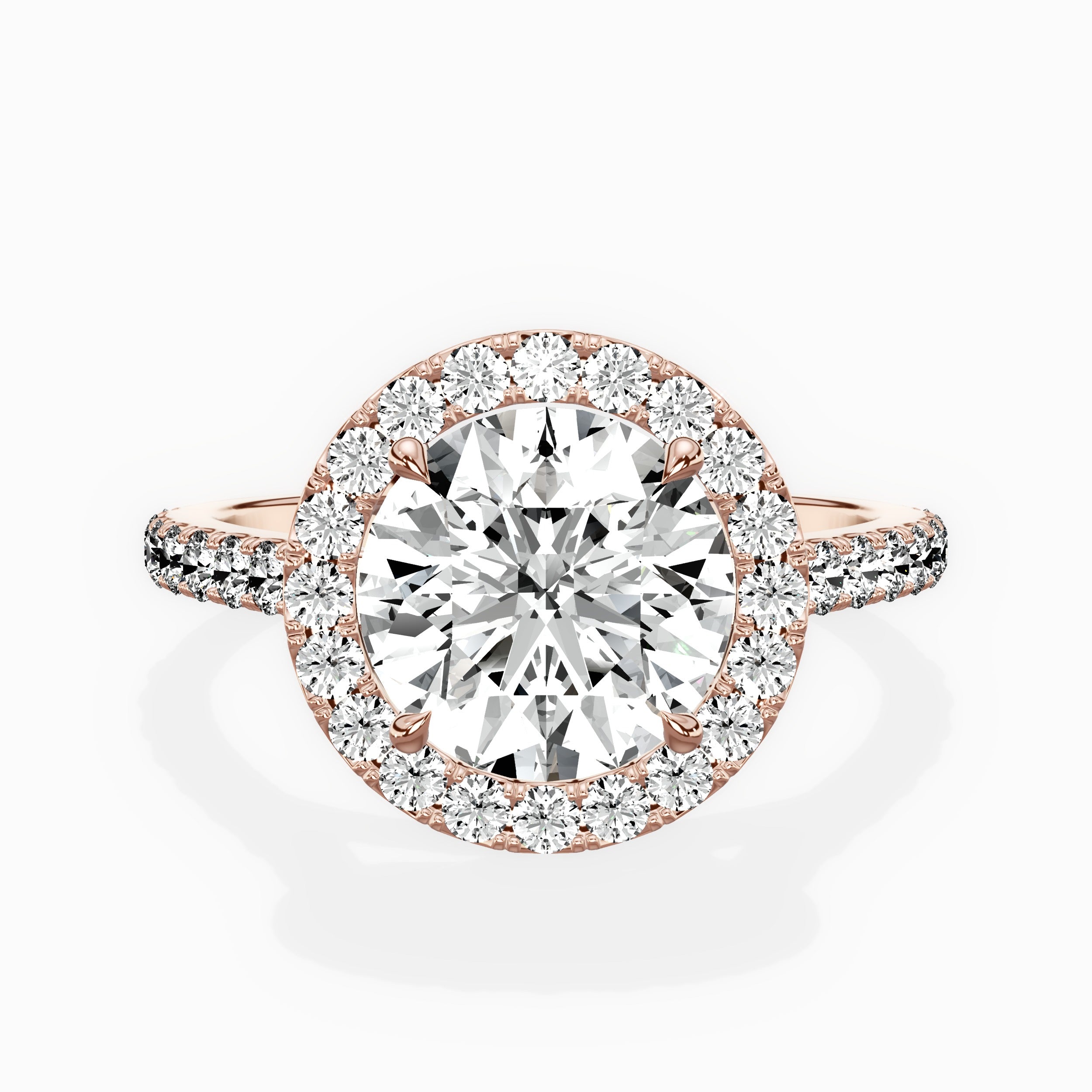 Classic Halo Cathedral Engagement Ring