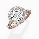 Classic Halo Cathedral Engagement Ring