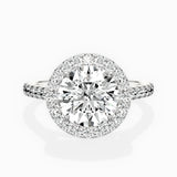 Classic Halo Cathedral Engagement Ring
