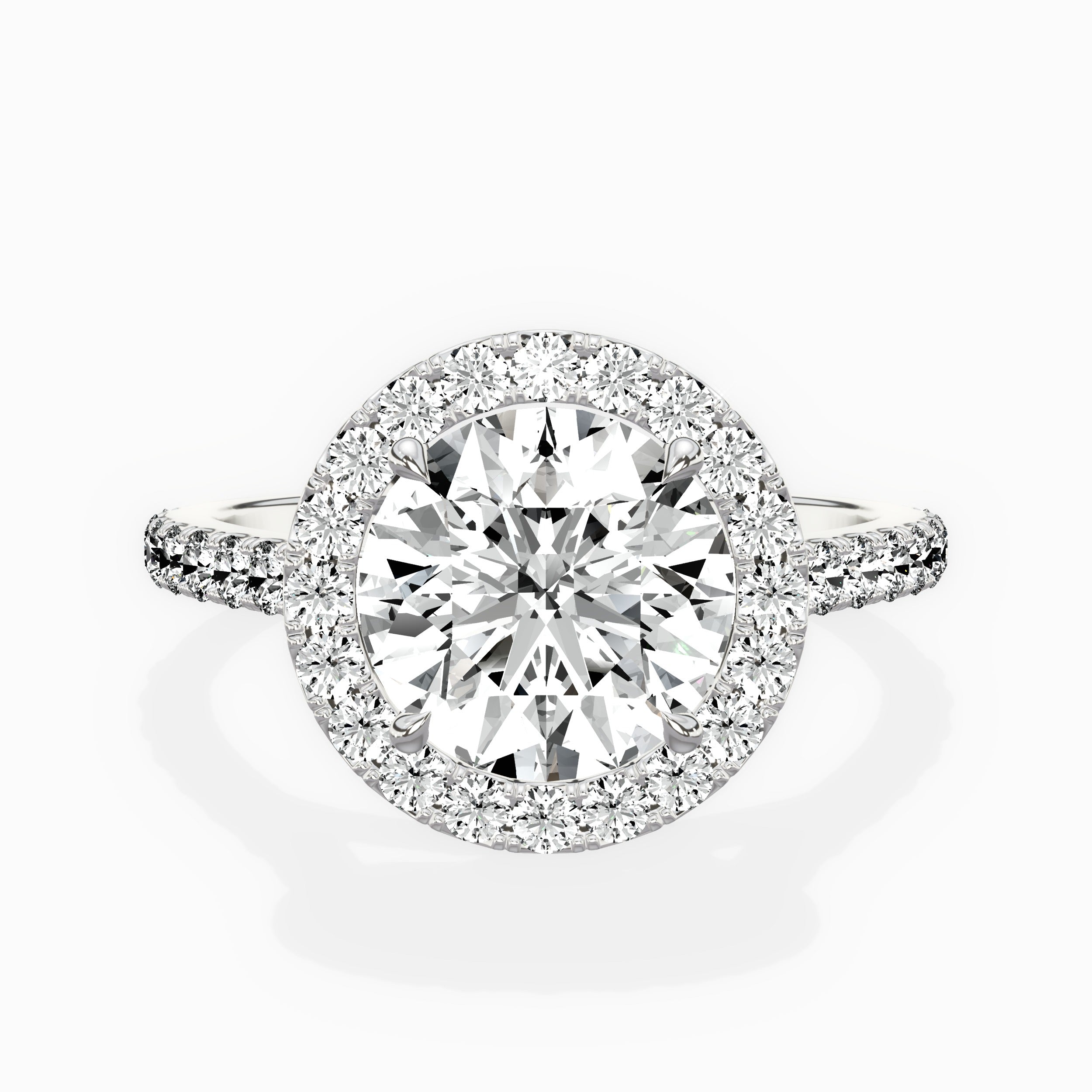 Classic Halo Cathedral Engagement Ring