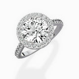 Classic Halo Cathedral Engagement Ring