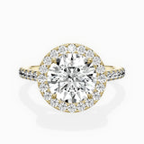 Classic Halo Cathedral Engagement Ring