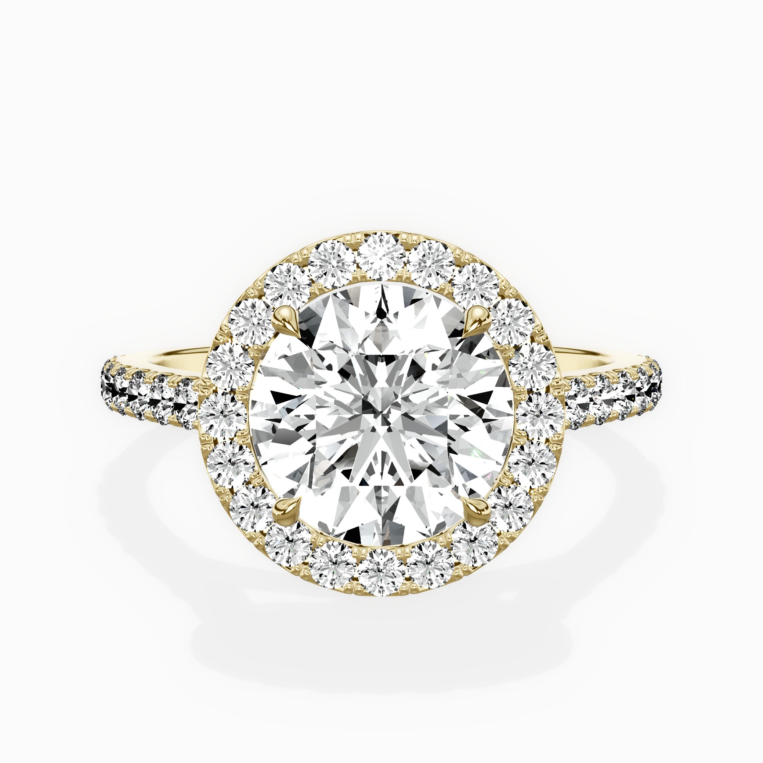 Classic Halo Cathedral Engagement Ring