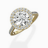 Classic Halo Cathedral Engagement Ring