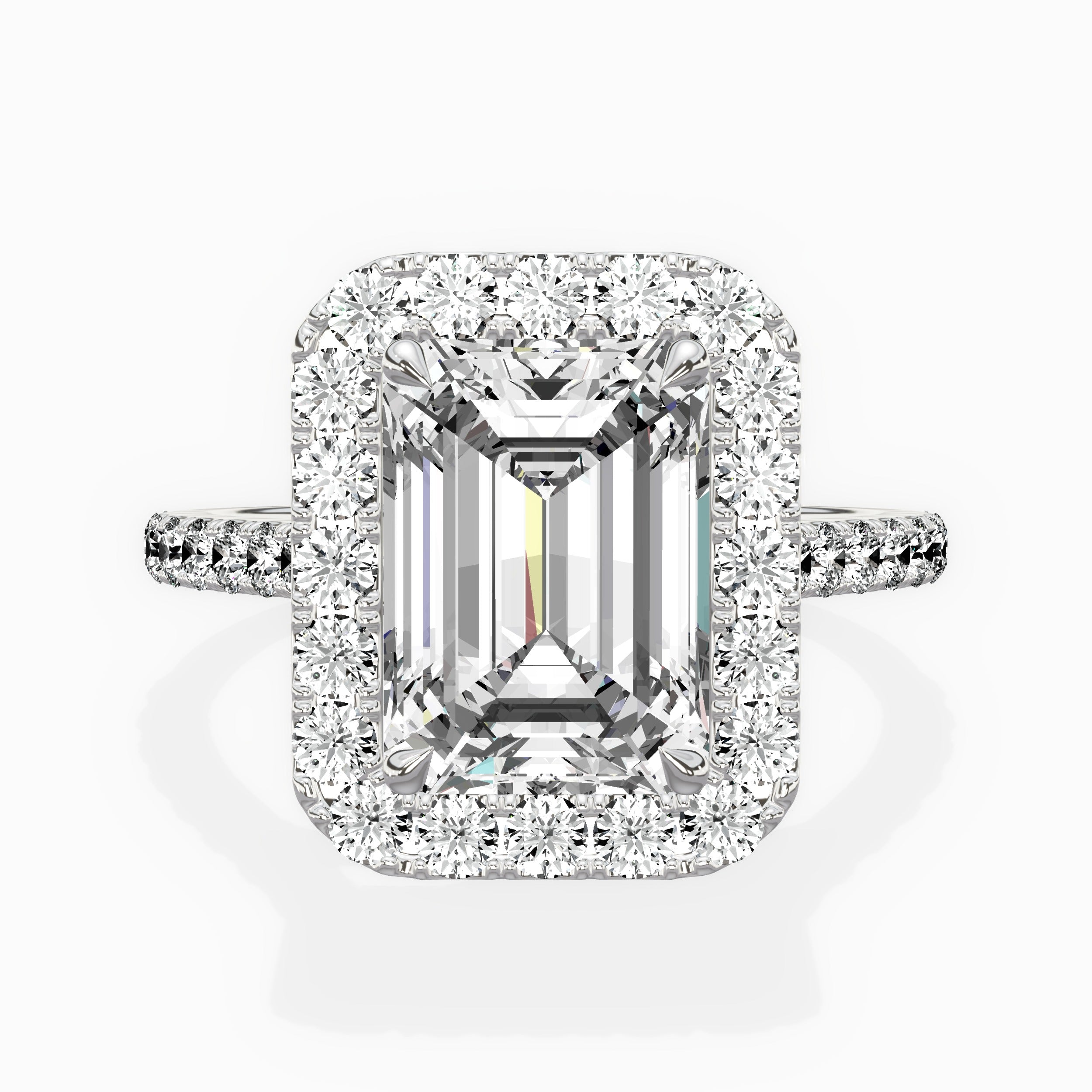 Classic Halo Cathedral Engagement Ring